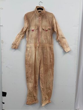 Soma Peach-Beige Utility Jumpsuit with Front Pockets